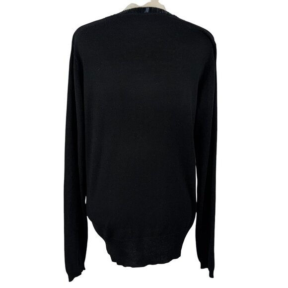 Pamela Dennis Private Client Group Silk & Cashmere V-neck Black Sweater Size M - Picture 3 of 9